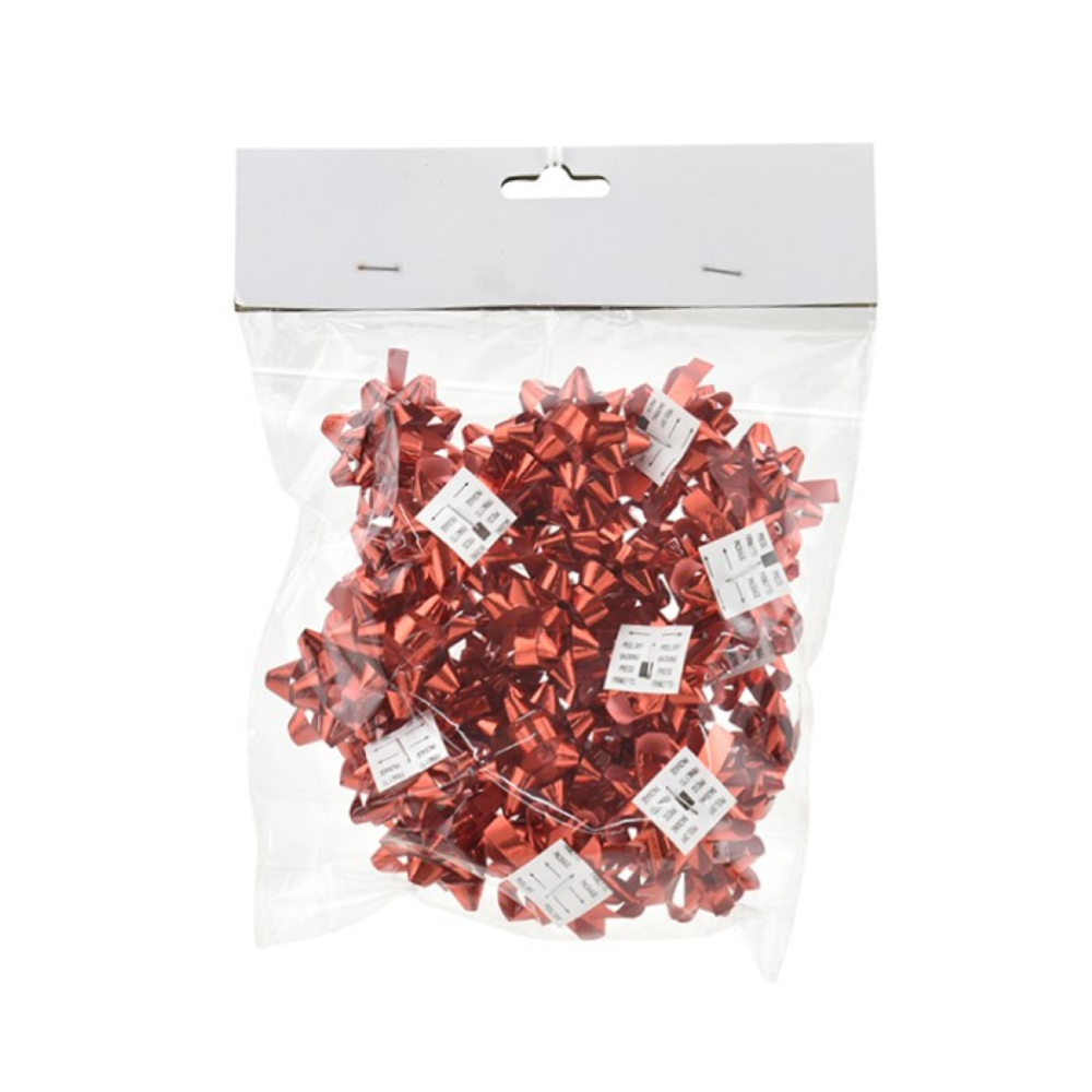 NATALUNA SET 25 COCCARDE D.4CM ROSSO SP01
