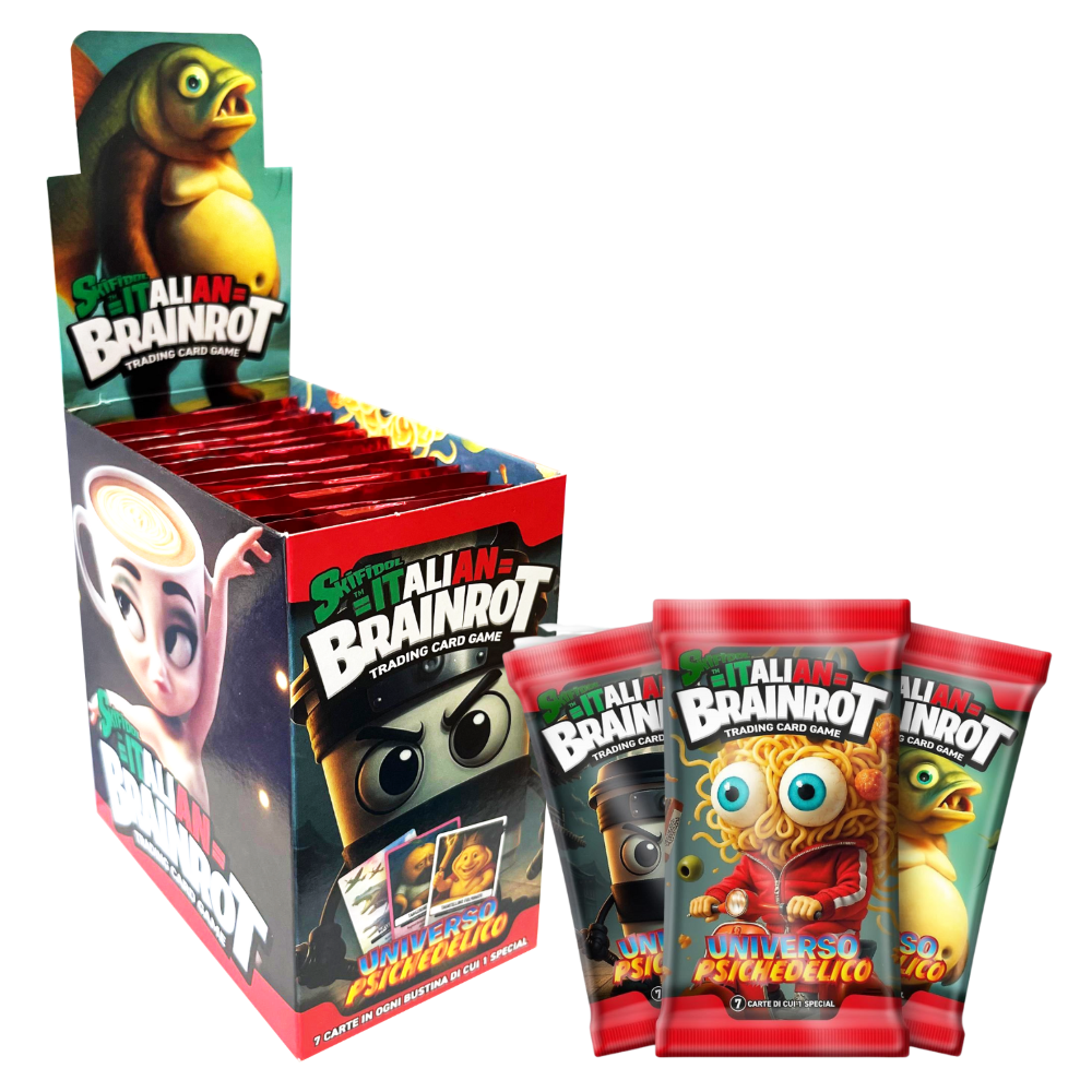 Album Brainrot Italian Skifidol + 2 Bustine Da 14 Carte – Universo Psichedelico