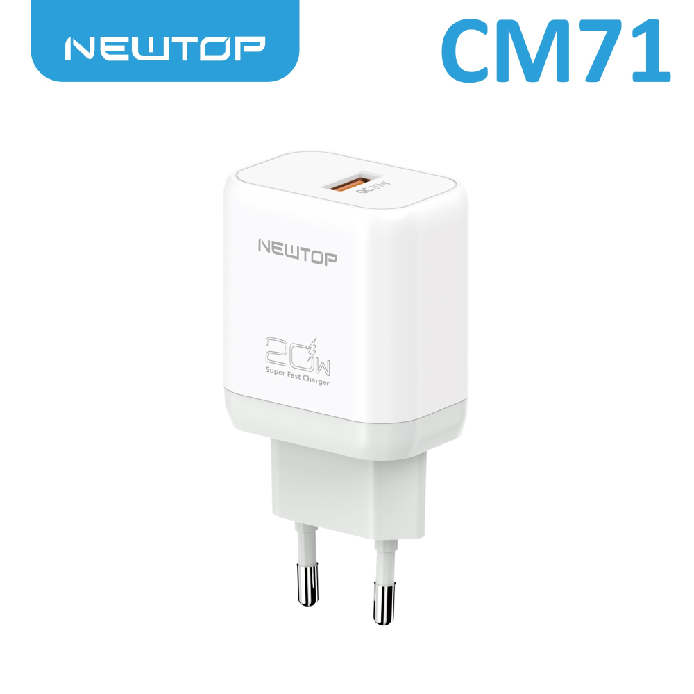 NEWTOP CM71 CARICATORE DA MURO QC 3.0 20W