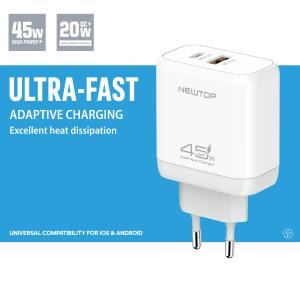 NEWTOP CM73 CARICATORE DA MURO USB-A + PD 45W