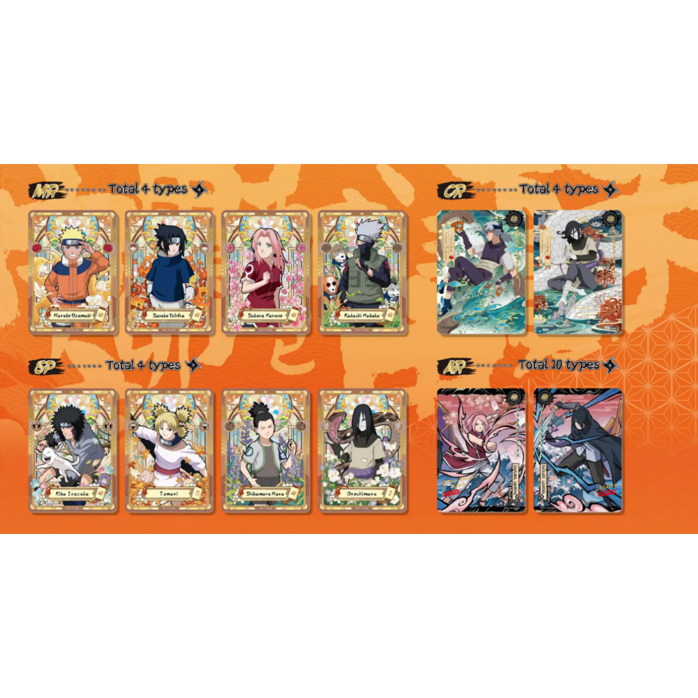 KAYOU - NARUTO - Smriti Collectible Cards - Earth SCROLL - BUSTA DA 8 CARTE (GOLD)