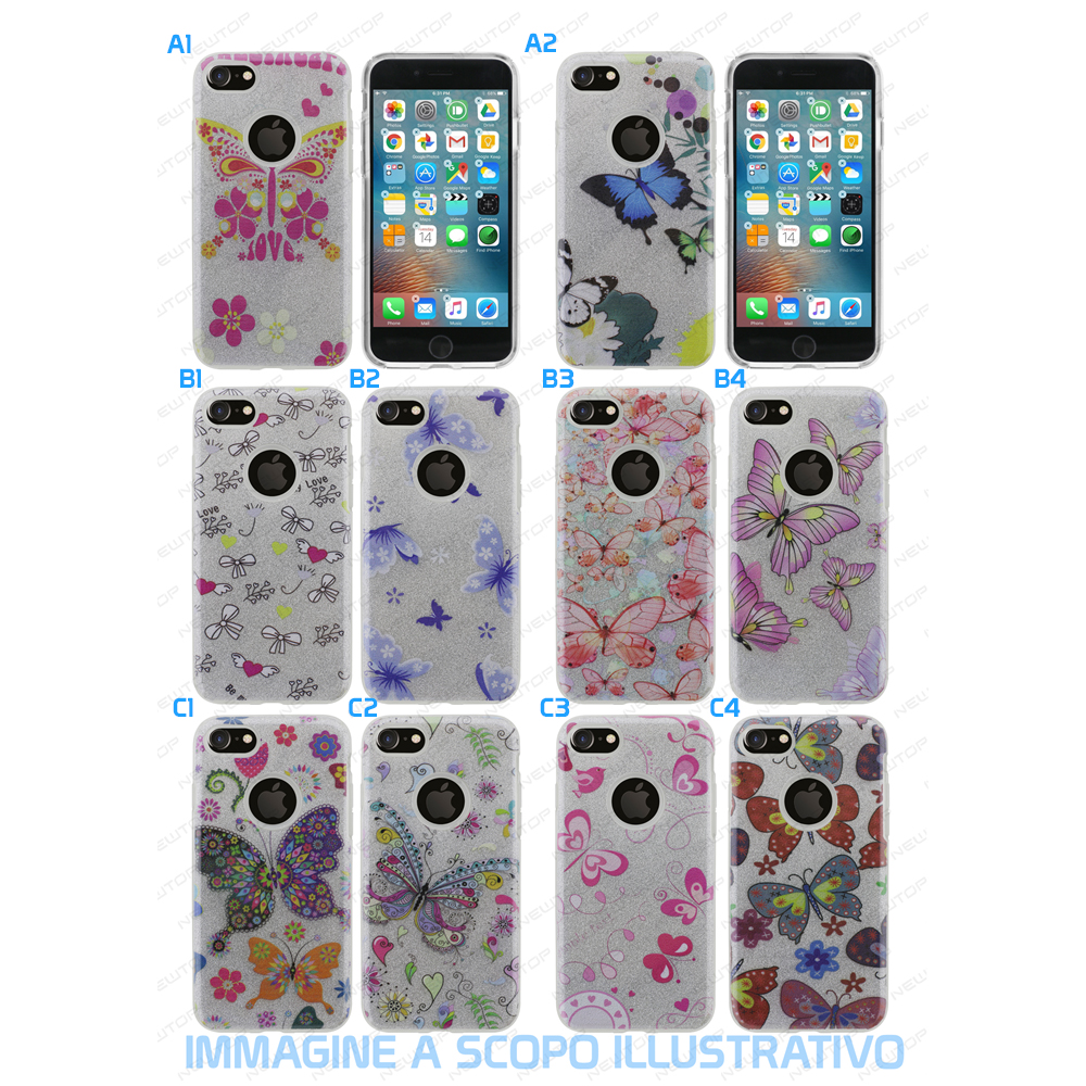 3 IN 1 PC TPU GLITTER MIX BUTTERFLY COVER APPLE IPHONE X