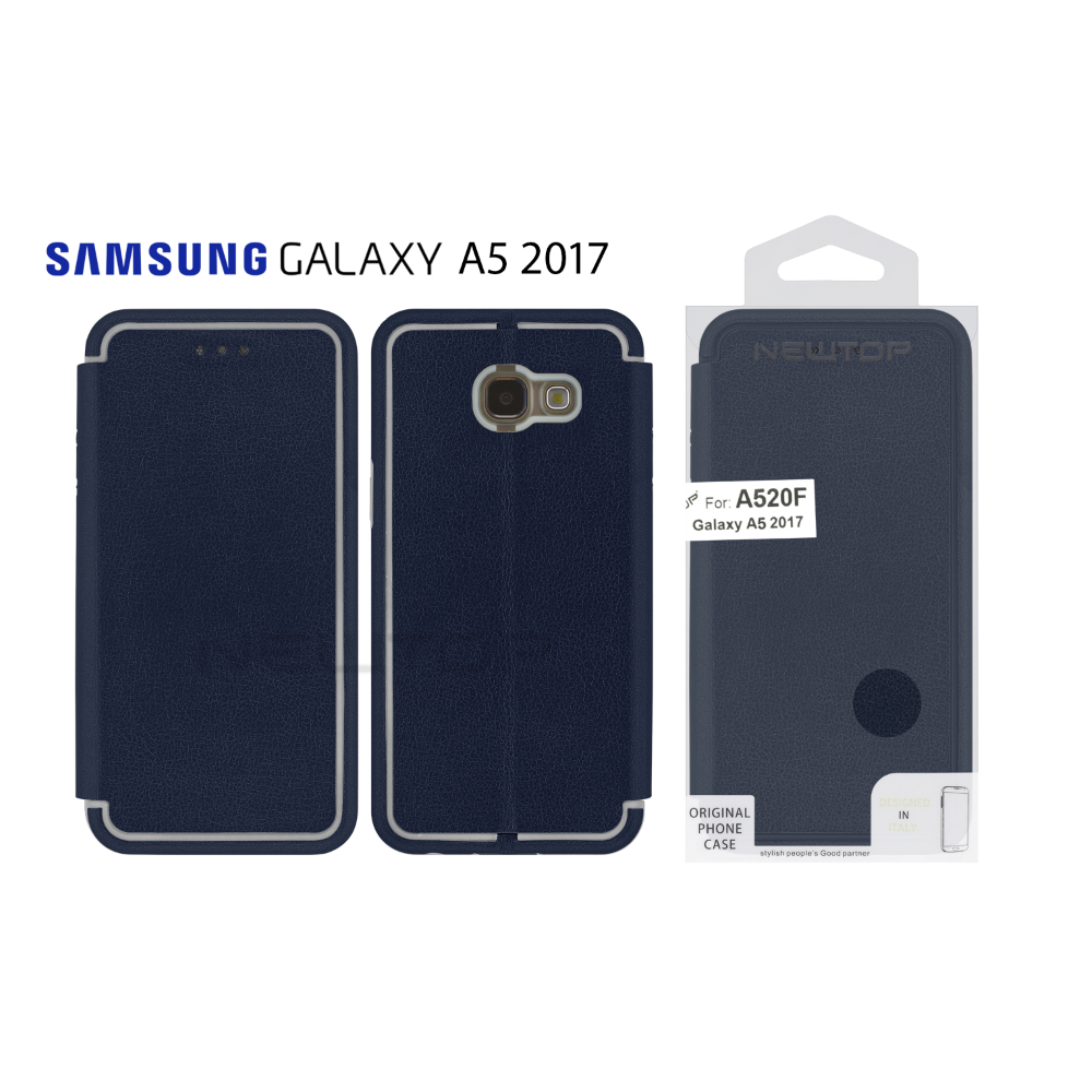 360 CAPSULE LINEDESIGN FLIP CASE COVER SAMSUNG GALAXY A5 2017 (SAMSUNG - Galaxy A5 2017 - Blu)