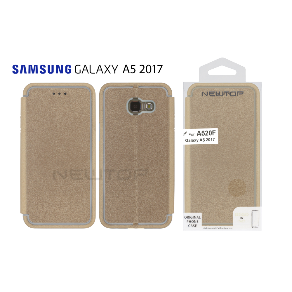 360 CAPSULE LINEDESIGN FLIP CASE COVER SAMSUNG GALAXY A5 2017 (SAMSUNG - Galaxy A5 2017 - Oro)