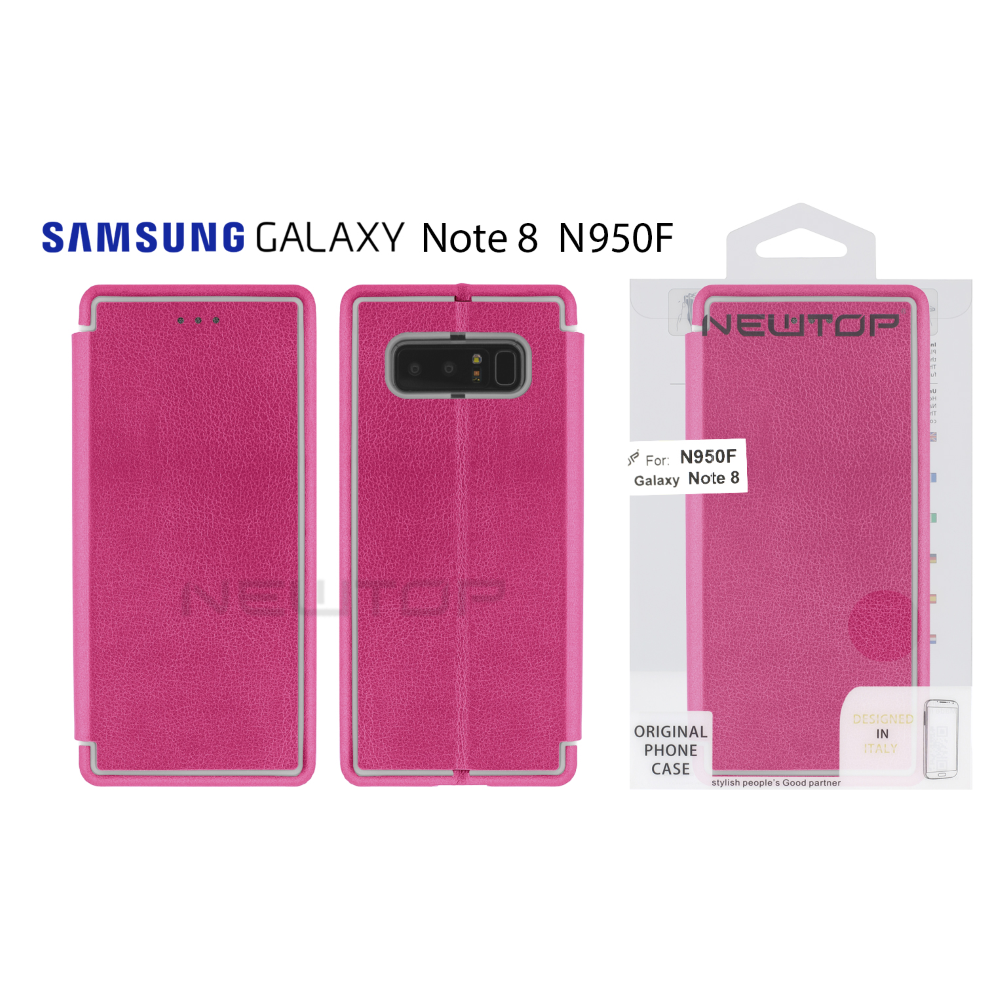 360 CAPSULE LINEDESIGN FLIP CASE COVER SAMSUNG GALAXY NOTE 8 (SAMSUNG - Galaxy Note 8 - Fuxia)