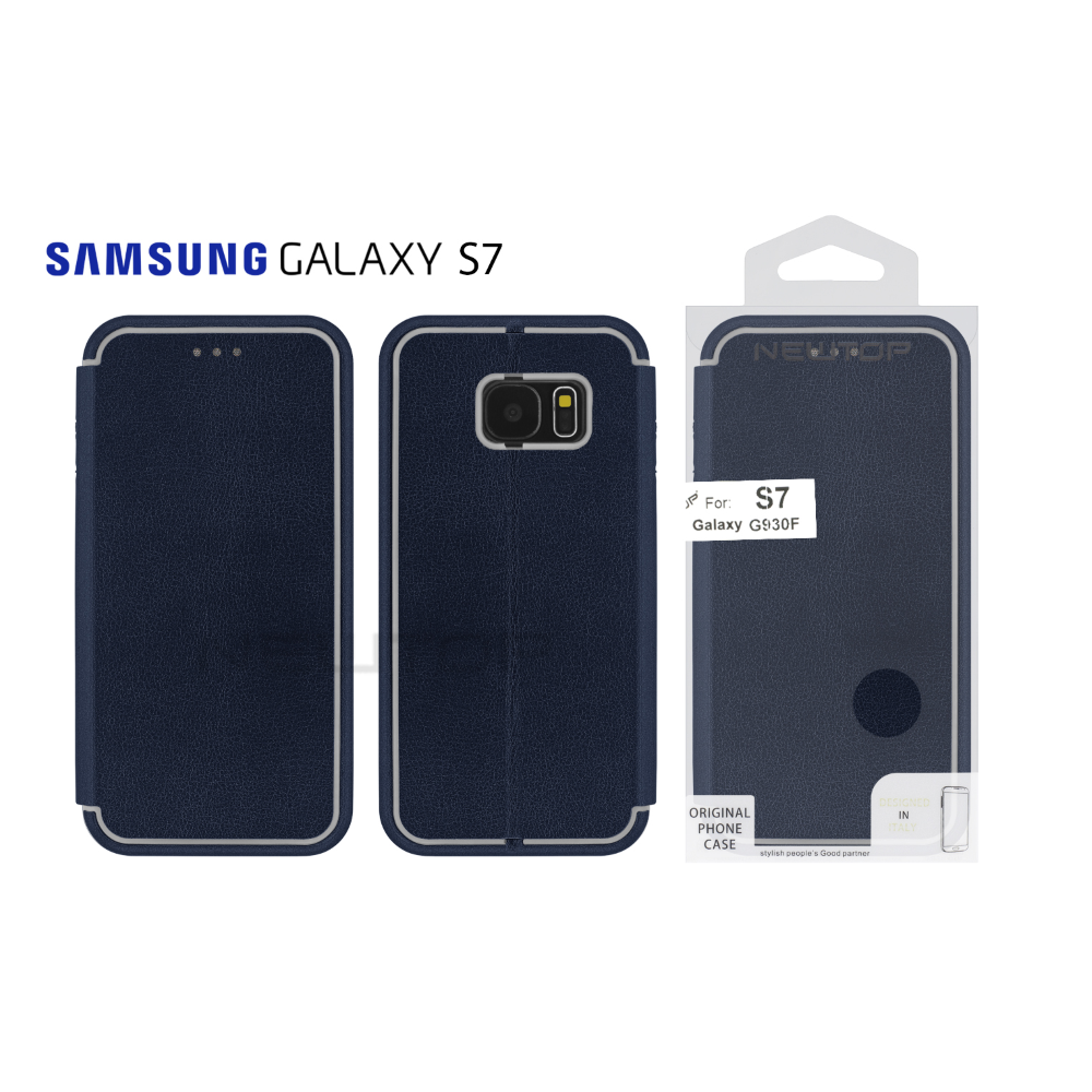 360 CAPSULE LINEDESIGN FLIP CASE COVER SAMSUNG GALAXY S7 (SAMSUNG - Galaxy S7 - Blu)