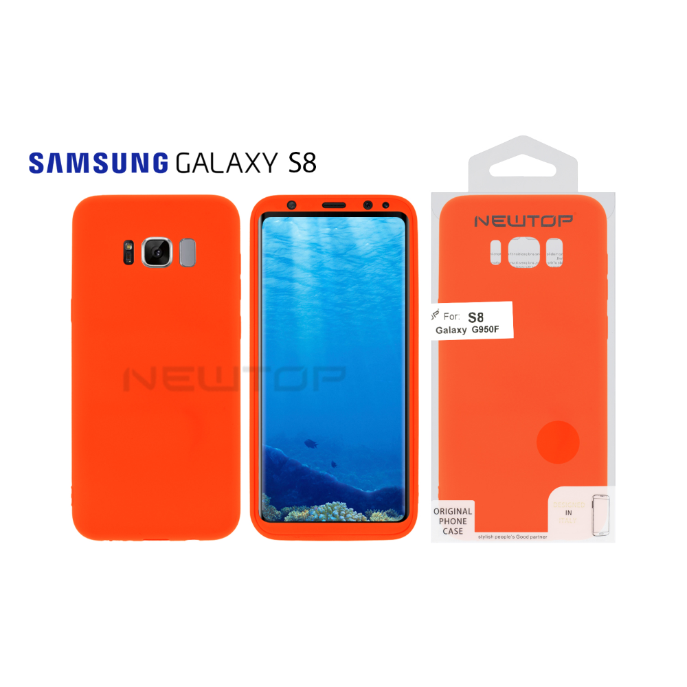 360 2 IN 1 TPU SOFT COVER SAMSUNG GALAXY S8 (SAMSUNG - Galaxy S8 - Arancione)