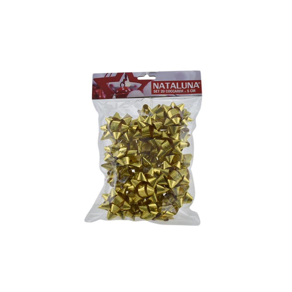 NATALUNA SET 20 COCCARDE D.5CM ORO SL6-06