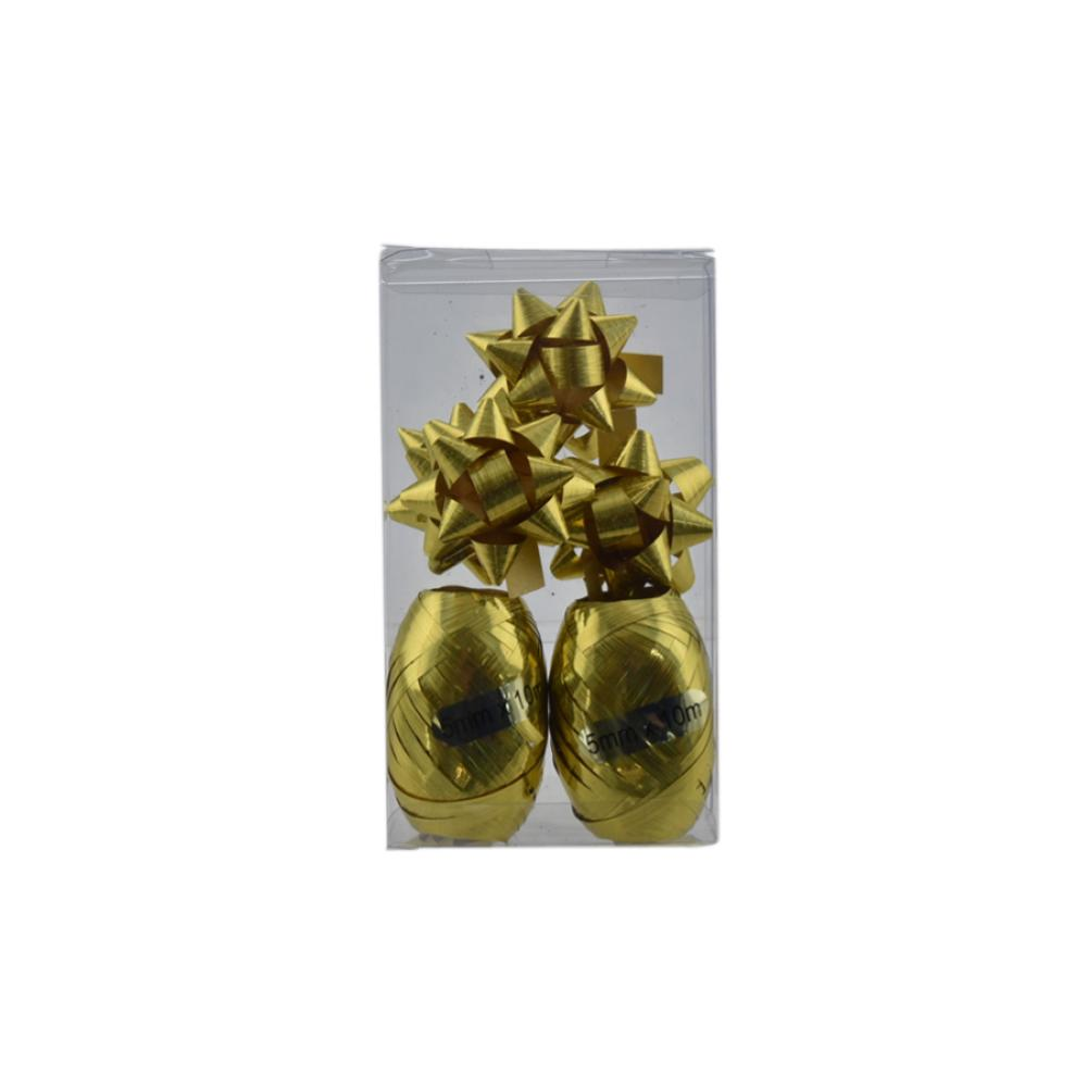 NATALUNA SET 4 COCCARDE+2 NASTRINI ORO SL6-06