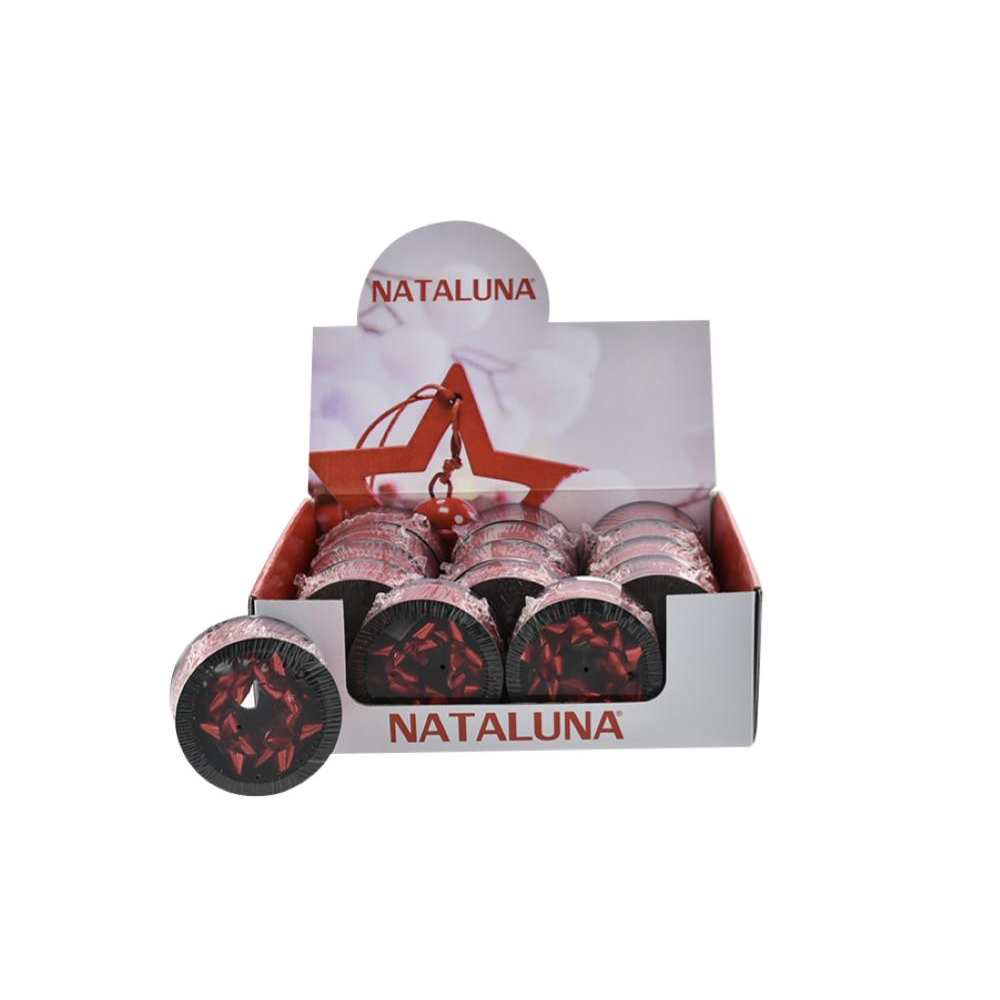 NATALUNA NASTRO 3CMX10MT+4COCC DISP.15P ROSSO