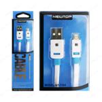 NEWTOP USB PIATTO WHITE 1M MICRO USB - V8 - I9500 NT-7354