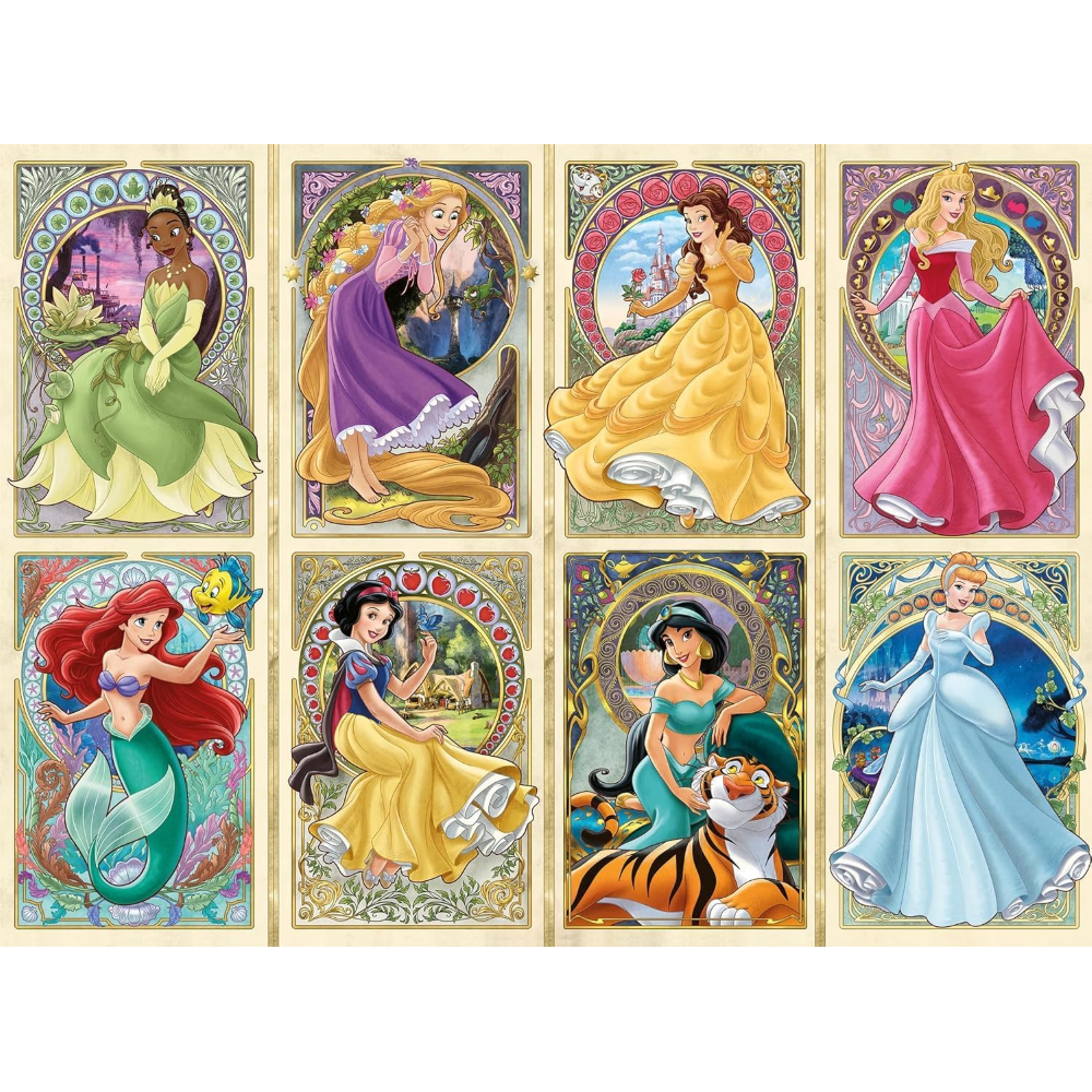 Ravensburger Puzzle 1000 PC Disney - Principesse dell'Art Nouveau 12000497