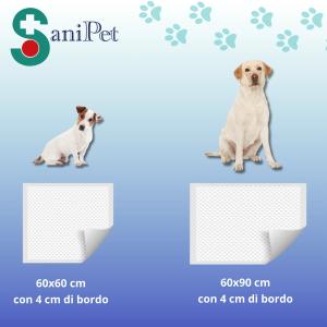SANI PET - TRAVERSA ASSORBENTE  PER ANIMALI - 60X60 - 10PZ