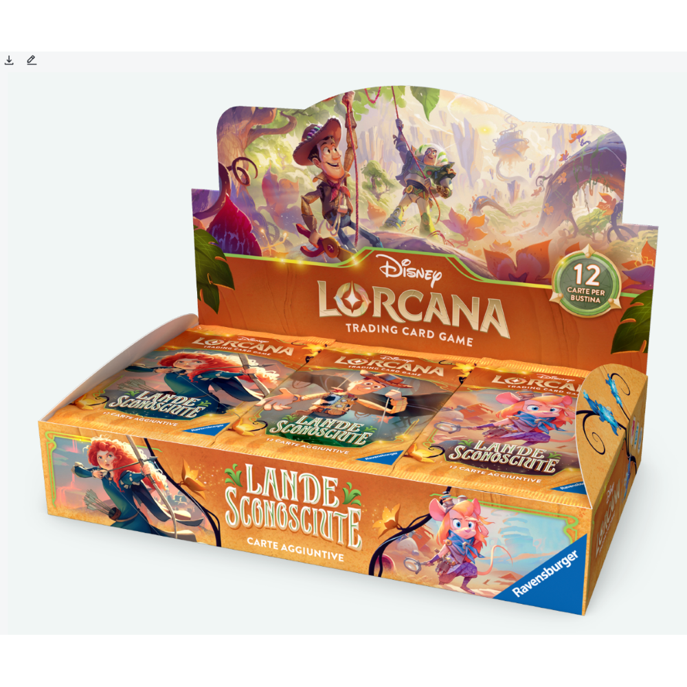PREORDINE LORCANA - BOX 24 BUSTE S12 - Lande Sconosciute Booster Pack Display ITA 15/05/2026 (SCAD.20/03/2026)