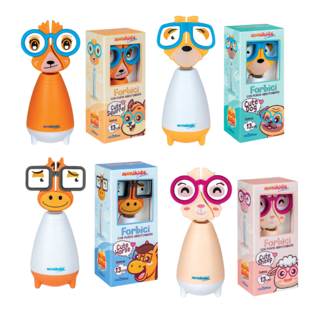 MONIKIDS CREATIVE - FORBICE 13.5CM SWEET ANIMAL BOX 