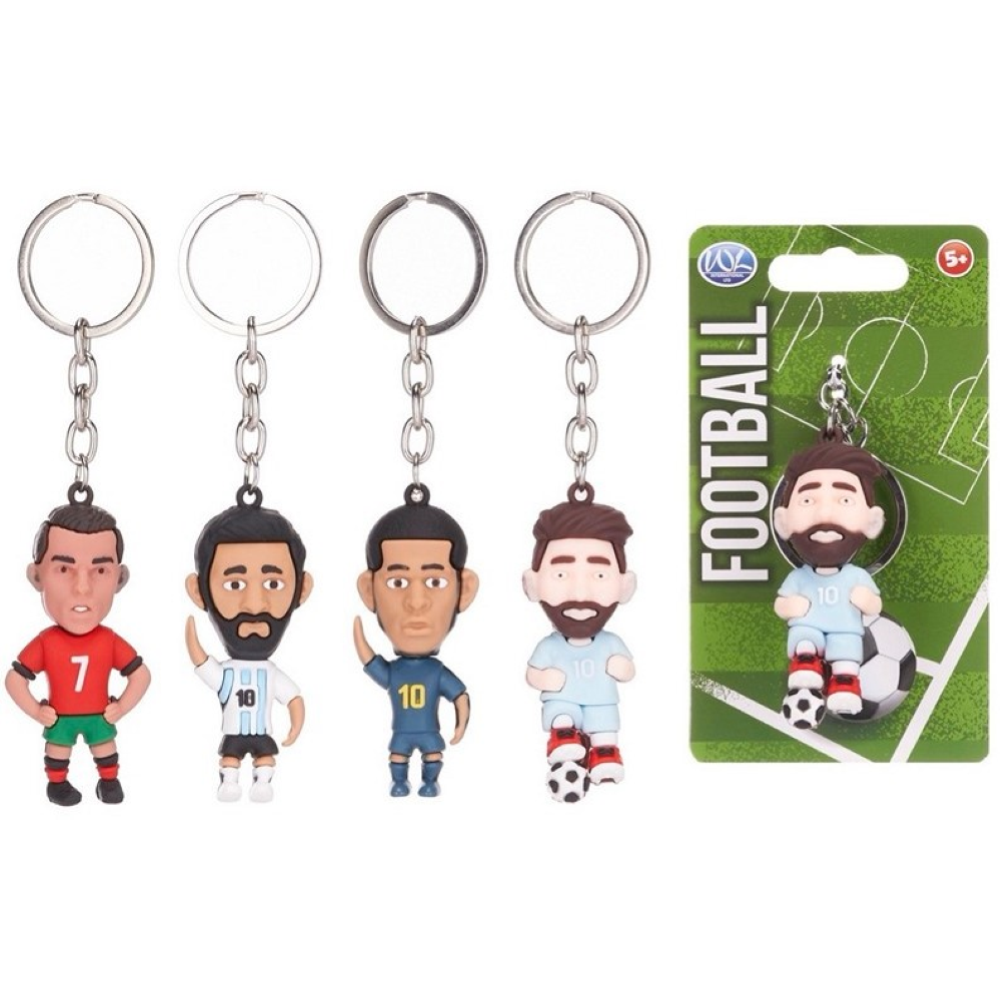 Footballer Portachiavi 3D 4 assortitis 6cm