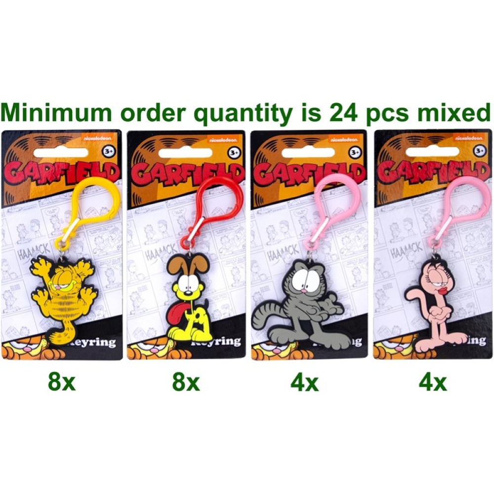 Garfield Portachiavi 2D PVC 4 assortitis 7x15,5cm