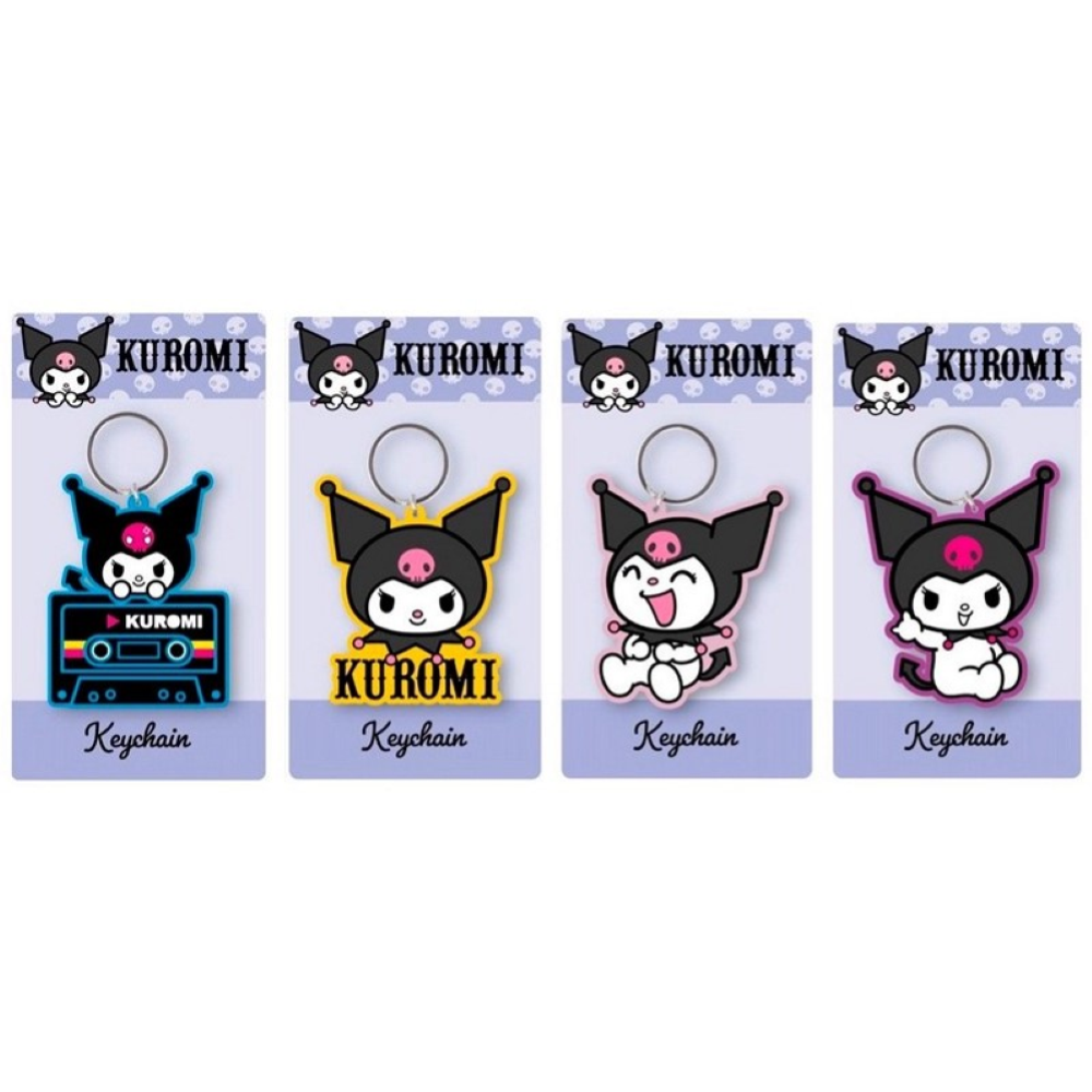 Kuromi Portachiavi 2D PVC 4 assortitis 7x12,5cm
