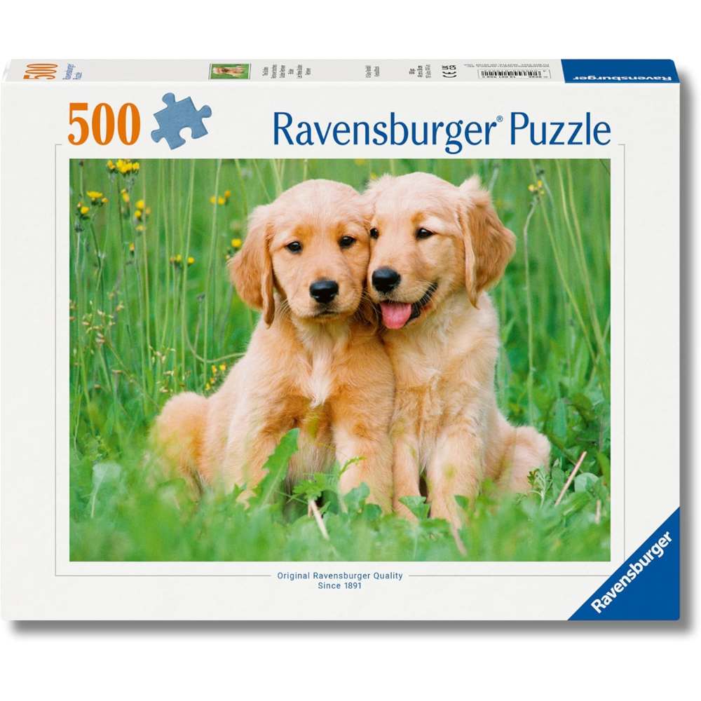 Ravensburger Puzzle 500 PC - Puppies Collection:  i fratelli Golden Retriever 