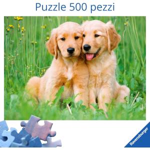 Ravensburger Puzzle 500 PC - Puppies Collection:  i fratelli Golden Retriever 