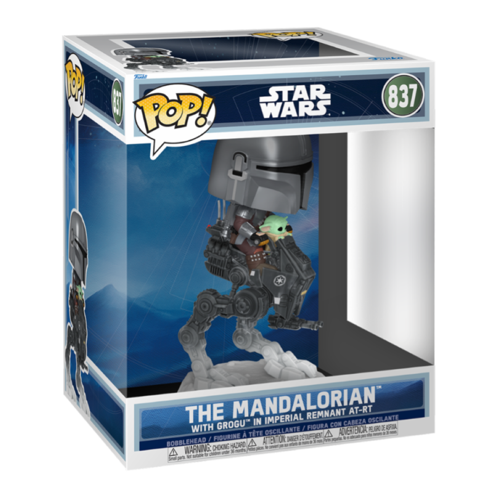 FUNKO POP DELUXE STAR WARS: MANDALORIAN & GROGU (2026) - VINYL FIGURE 837 THE MANDALORIAN W/GROGU IN IMPERIAL REMNANT AT-RT 15CM 