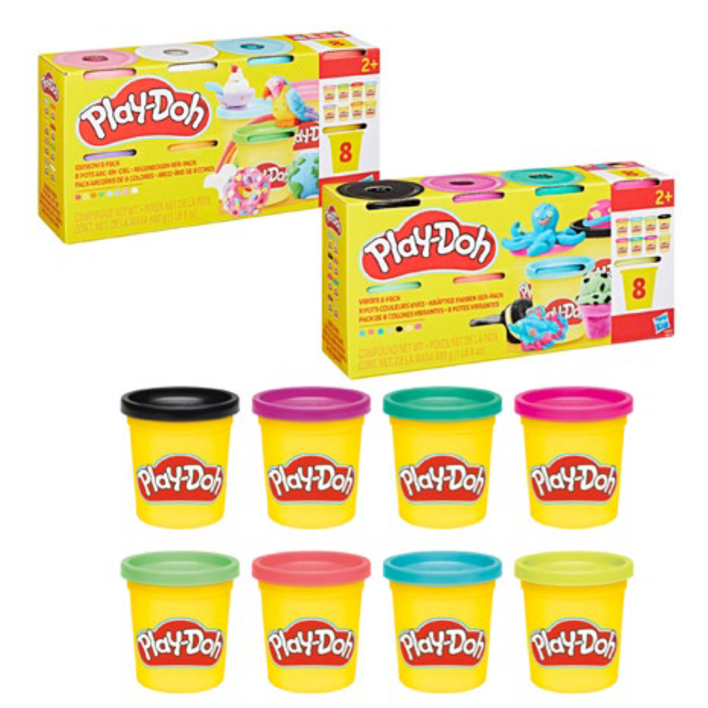 HASBRO - Play-Doh 8 VASETTI 85 GR COLORI ASS. G05135L0