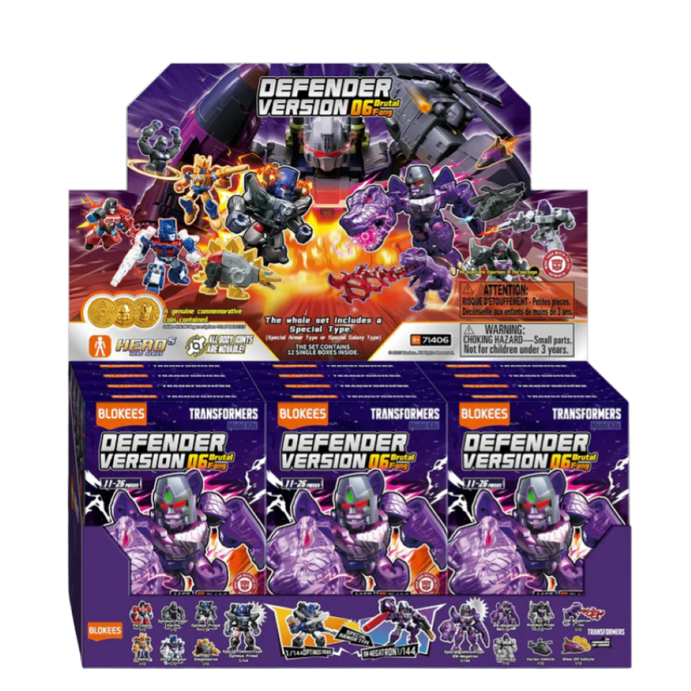 Blokees - Transformers Blind Box - Defender Version 06 - 71406 Brutal Fang 5.5CM 
