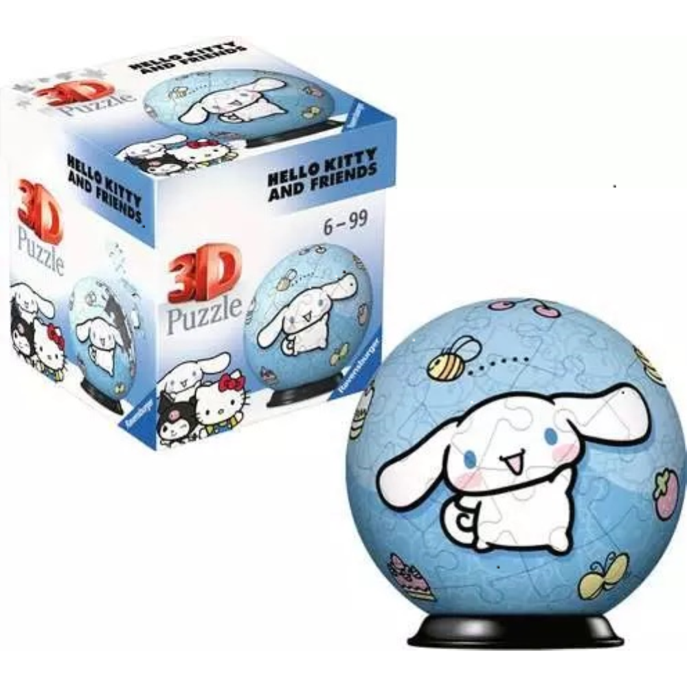 Ravensburger Puzzle 3D - Puzzleball 54 pc   Hello Kitty /  Kuromi /  Cinnamonroll