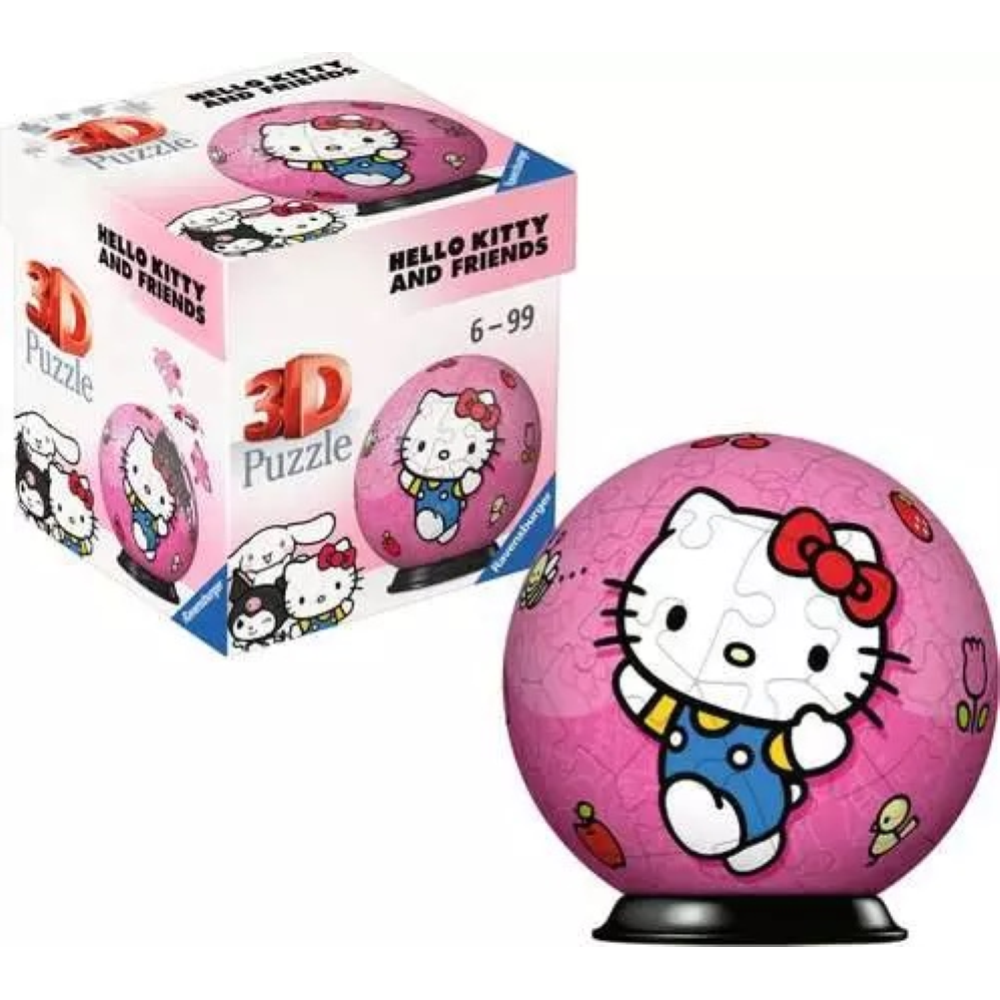 Ravensburger Puzzle 3D - Puzzleball 54 pc   Hello Kitty /  Kuromi /  Cinnamonroll