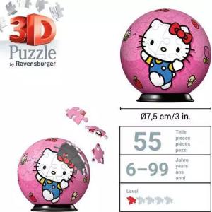 Ravensburger Puzzle 3D - Puzzleball 54 pc   Hello Kitty /  Kuromi /  Cinnamonroll
