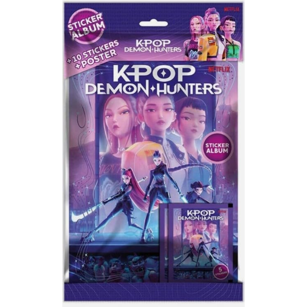 DIRAMIX - KPOP DEMON HUNTERS - STARTER PACK - ALBUM FIGURINE+ 2 BUSTINE FIGURINE + POSTER