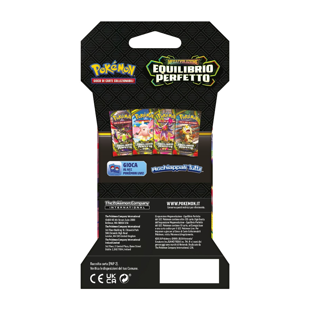 Pokemon - Bustina Sing. in "Paper Sleeve" "M3" MEGAEVOLUZIONI EQUILIBRIO PERFETTO