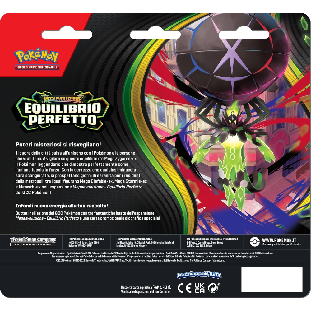 POKEMON M3 3 PACK BLISTER DELL'ESPANSIONE MEGAEVOLUZIONE EQUILIBRIO PERFETTO (IT)