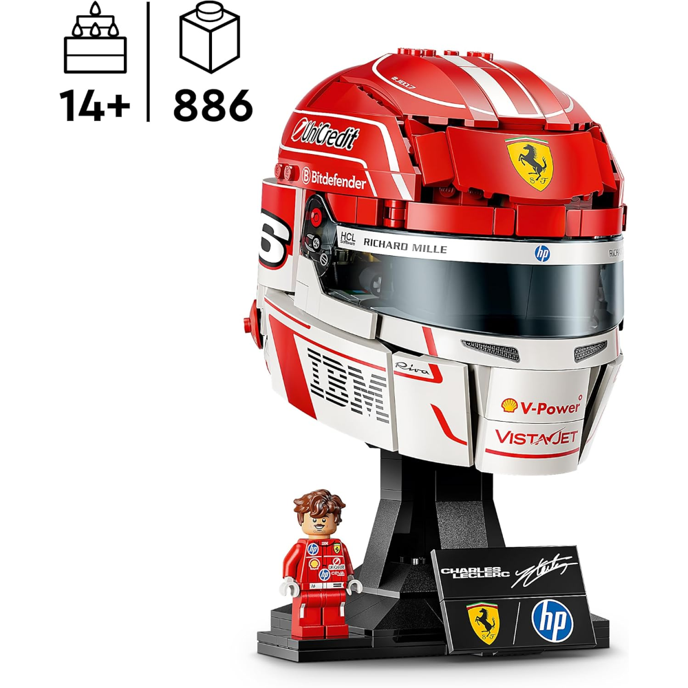 LEGO Editions Formula 1 - Casco di Charles Leclerc Scuderia Ferrari HP 43014