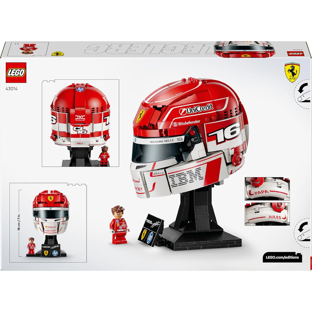 LEGO Editions Formula 1 - Casco di Charles Leclerc Scuderia Ferrari HP 43014