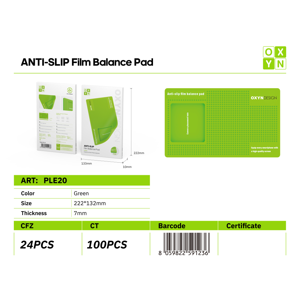 OXYN ANTI-SLIP FILM BALANCE PAD 22X13.2 CM