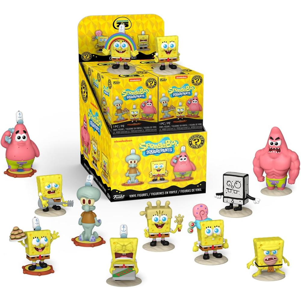 FUNKO POP SPONGEBOB: 25TH ANNIVERSARY - MYSTERY MINI BLIND BOX - DISPLAY 12 PZ