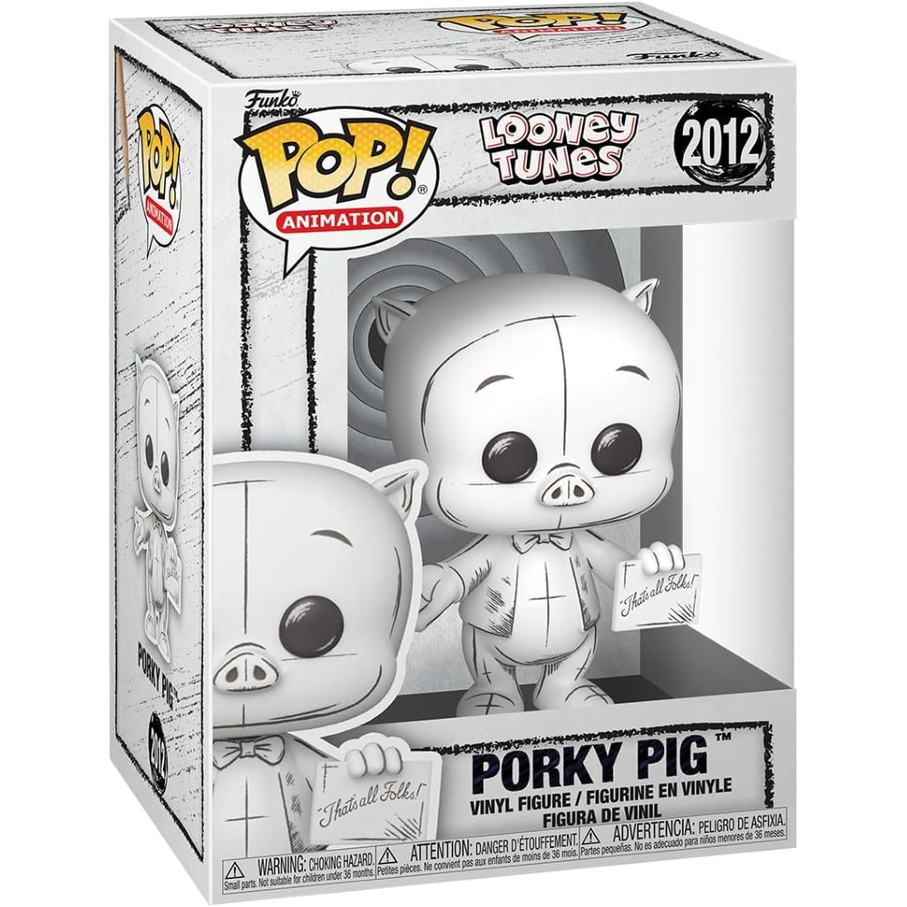 FUNKO POP LOONEY TUNES - VINYL FIGURE 2012 PORKY PIG (SKETCHED) 9CM 