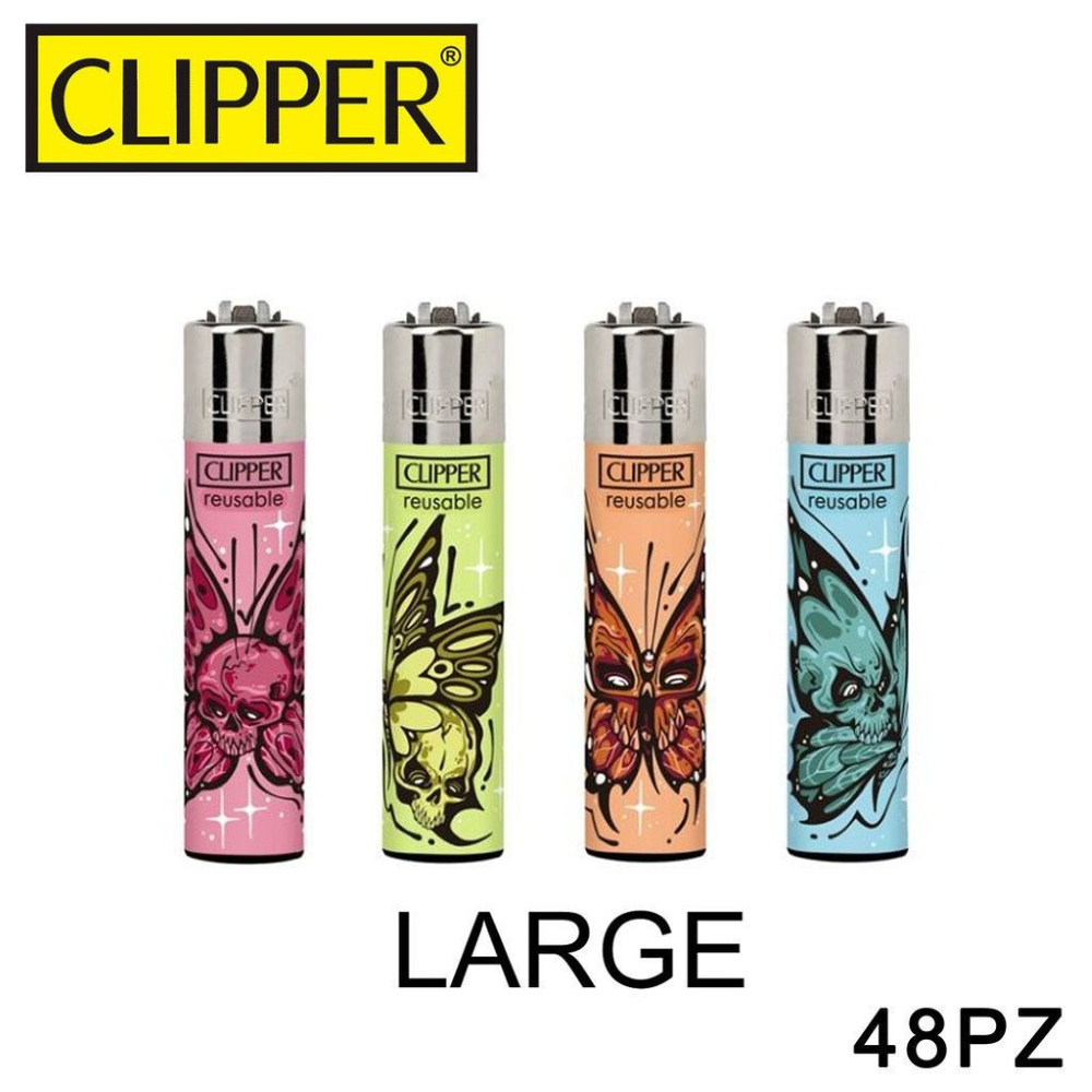 CLIPPER ACCENDINO LARGE DIABOLICAL BUTTERFLIES 1PZ=(48PZ)
