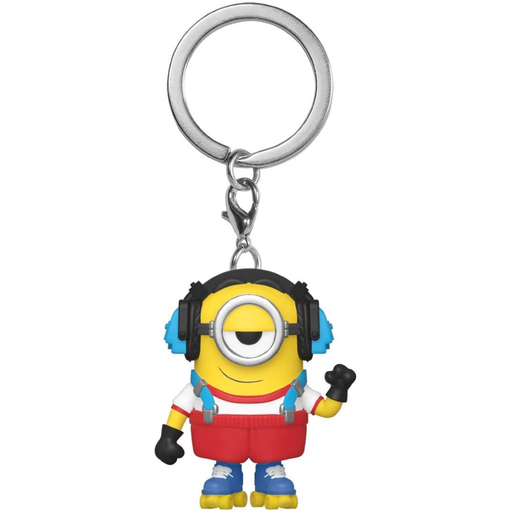 FUNKO POP KEYCHAIN MINIONS 2 - VINYL FIGURE ROLLER SKATING STUART 4CM