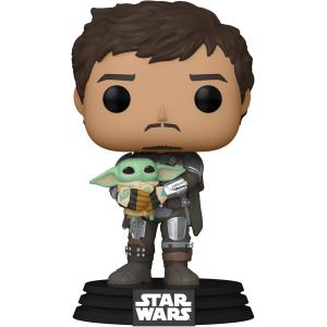 FUNKO POP STAR WARS:THE MANDALORIAN - VINYL FIGURE 461 THE MANDALORIAN WITH GROGU 9CM 