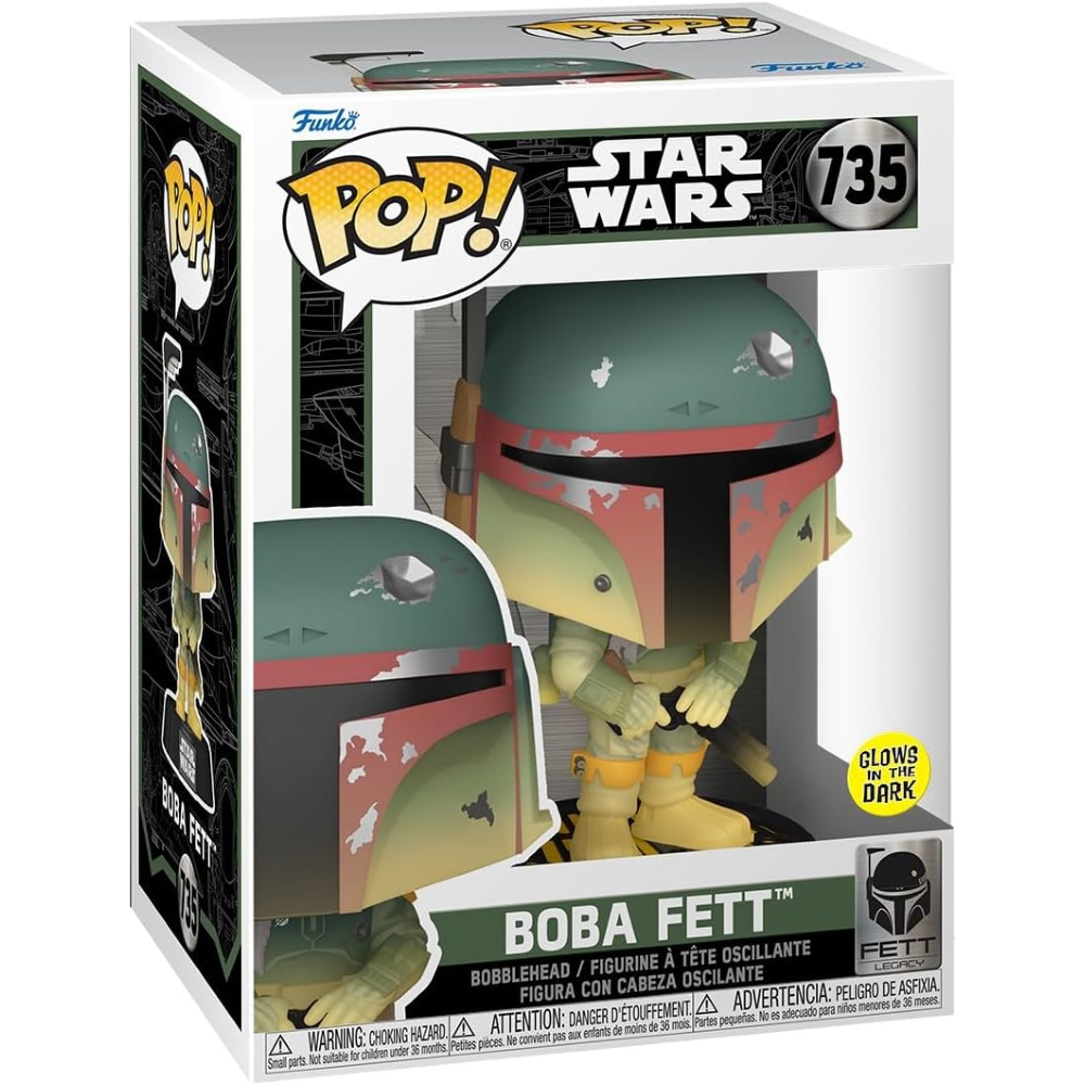 FUNKO POP STAR WARS - VINYL FIGURE 735 BOBA FETT (GW) 9CM 