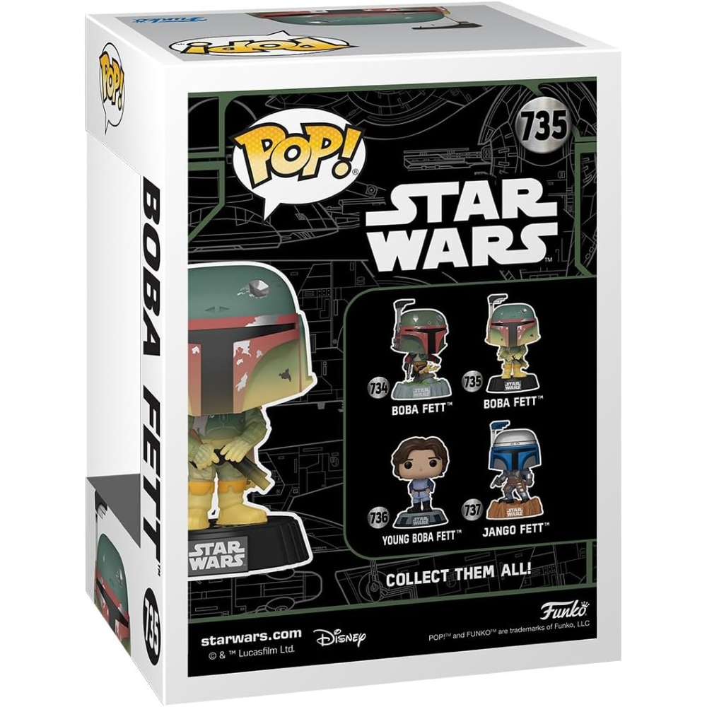 FUNKO POP STAR WARS - VINYL FIGURE 735 BOBA FETT (GW) 9CM 