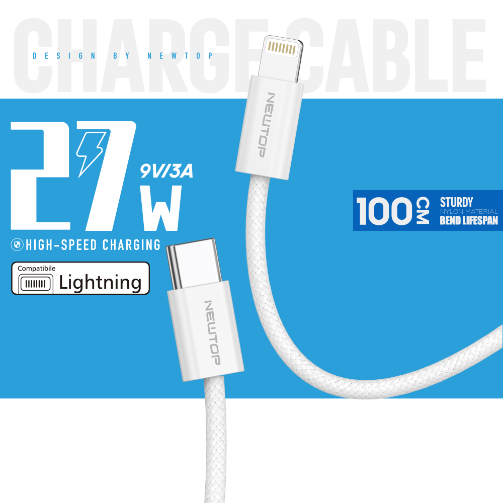 NEWTOP CU48 CAVO TYPE-C/LIGHTNING 27W 