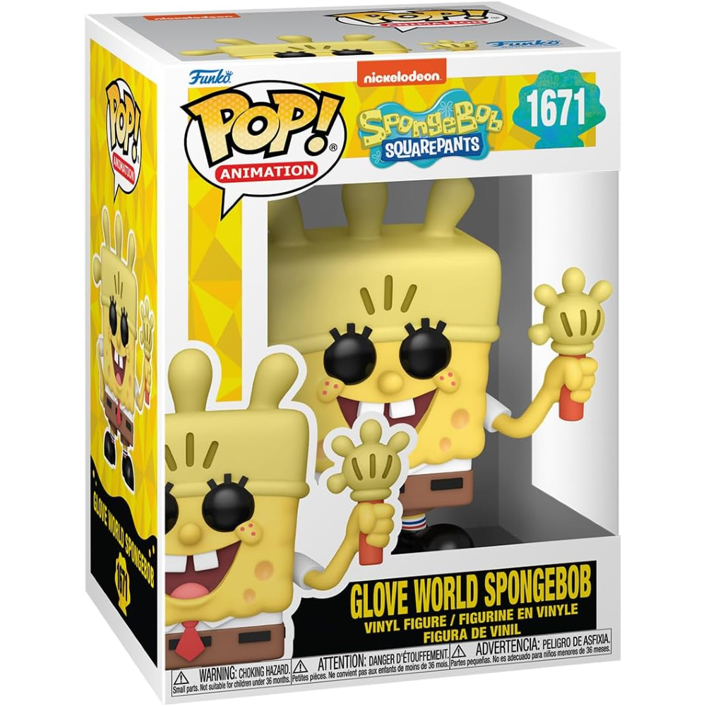FUNKO POP SPONGEBOB: 25TH ANNIVERSARY - VINYL FIGURE 1671 GLOVE WORLD SPONGEBOB 9CM 