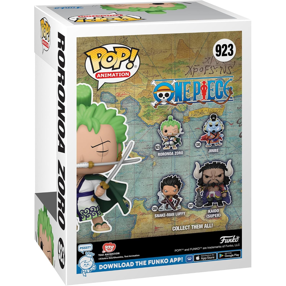 FUNKO POP ONE PIECE - VINYL FIGURE 923 RORONOA ZORO 9CM 54462