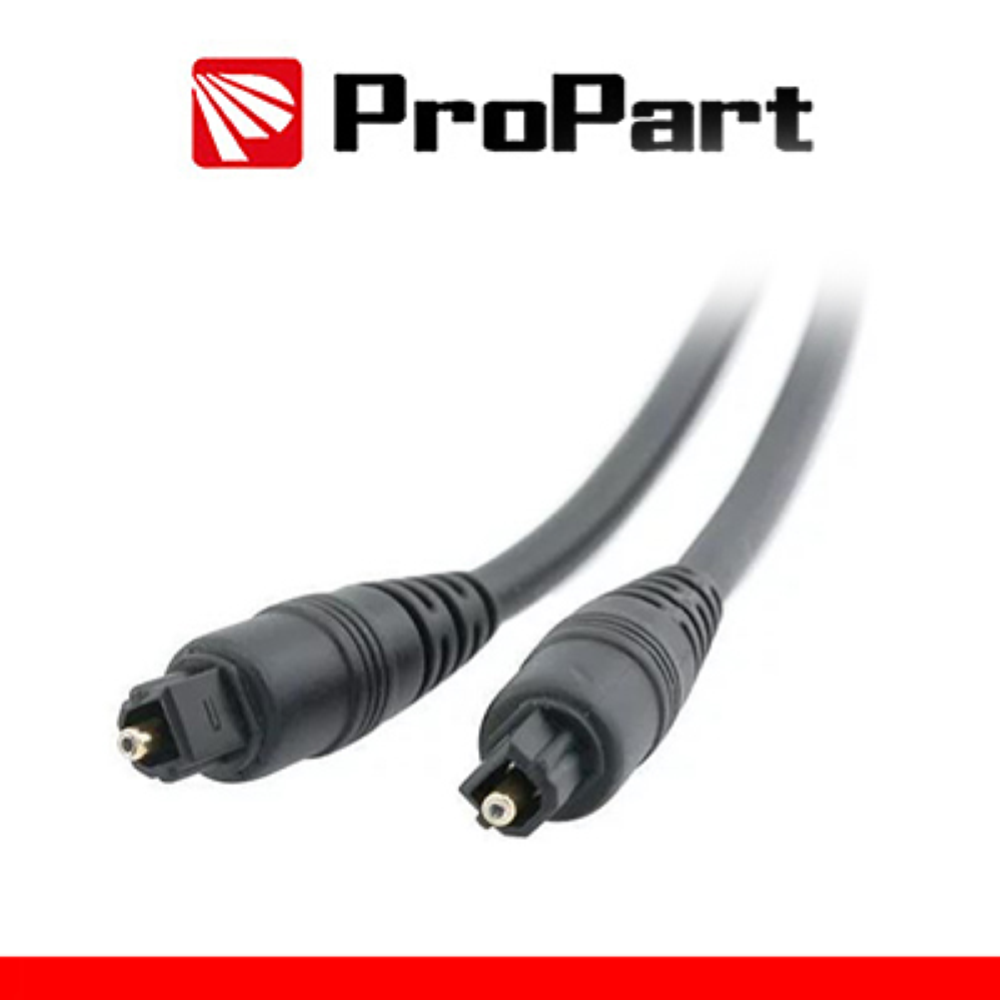 PROPART  Cavo Fibra Ottica Toslink High Quality 5m - Nero