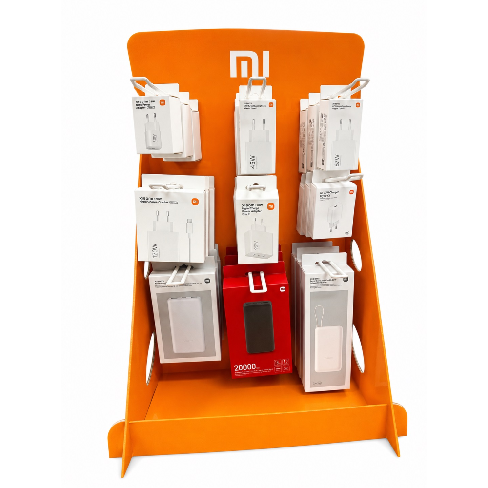 ESPOSITORE XIAOMI IN CARTONE CON 18 PRODOTTI ASSORTITI