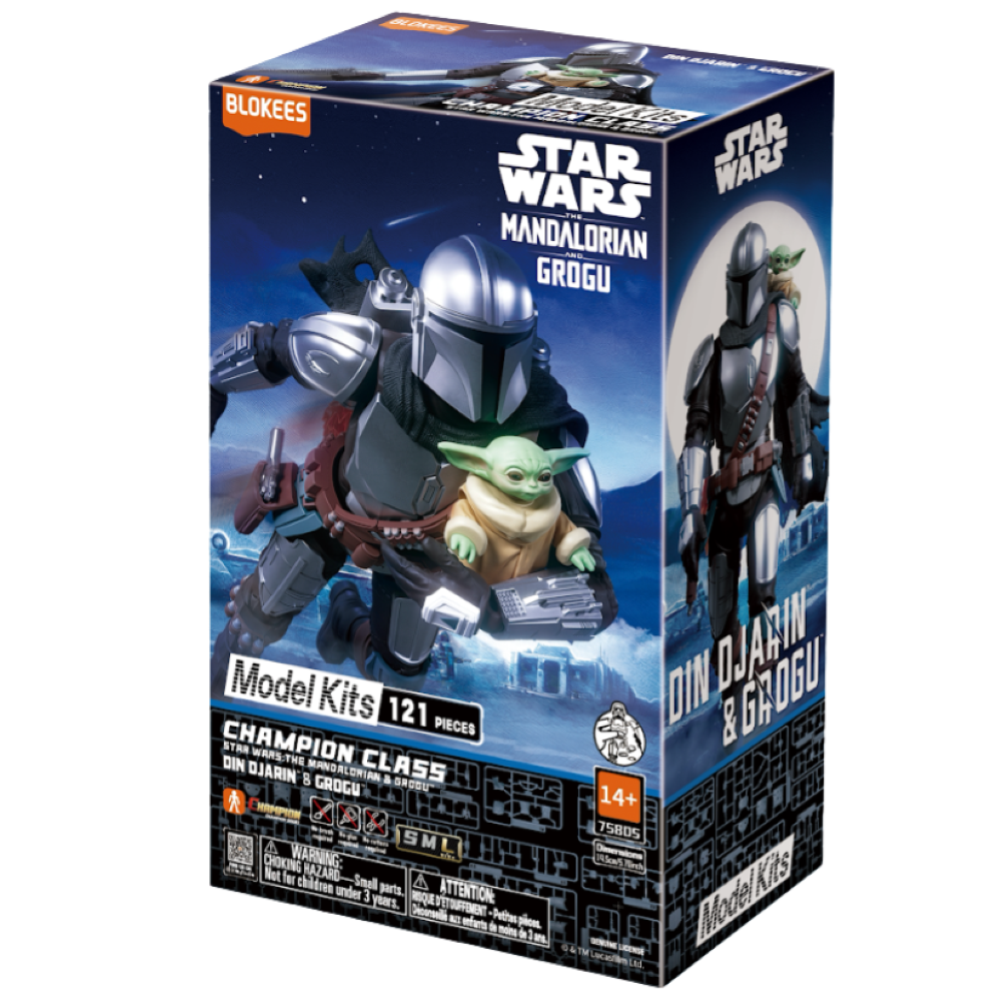 Blokees - Star Wars - Champion Class 05 - 75805 Din Djarin and Grogu - The Mandalorian and Grogu Model Kits 