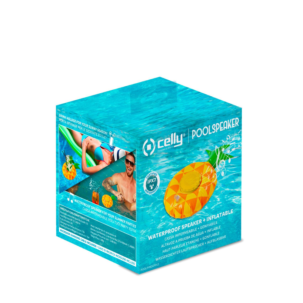 CELLY - 3W POOL SPEAKER PINEAPPLE  - ALTOPARLANTE PORTATILE SENZA FILI